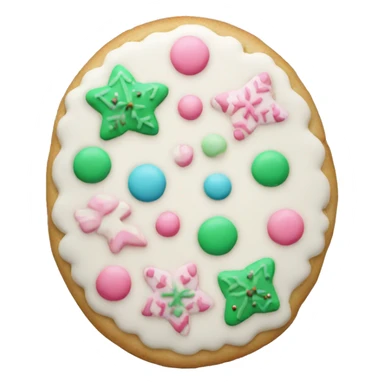 Pastel Christmas cookie sticker