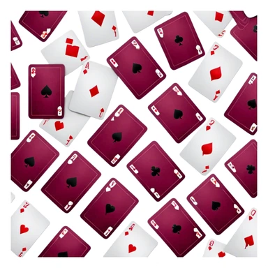 burgundy cards sticker