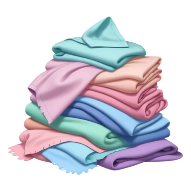 Dirty pile of laundry with pastel colours ￼ sticker