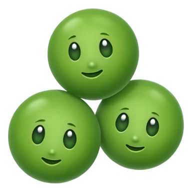 three pea balls sticker