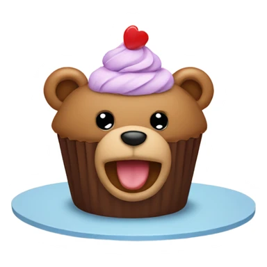 Teddy bear cupcake  sticker