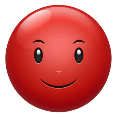 crimson-red sphere sticker