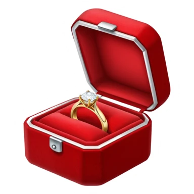 Diamond wedding ring in red box emoji sticker