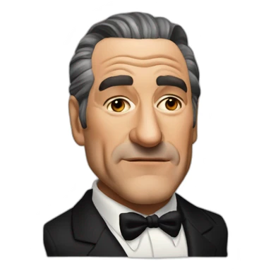 Robert De Niro as Sam "Ace" Rothstein in Casino (1995) Face with cigar sticker