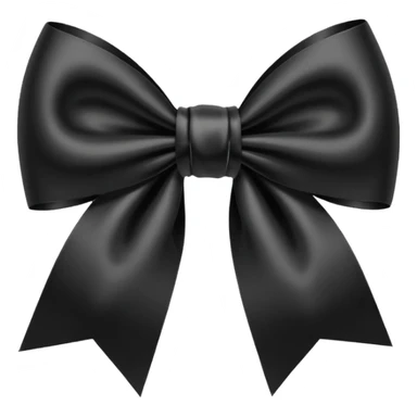 black ribbon bow sticker
