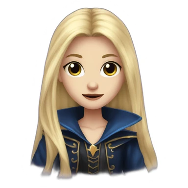 long-hair blond femboy gothic sorcerer magician sticker