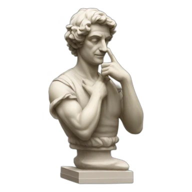 italian statue doing pinched fingers italian gesture sticker