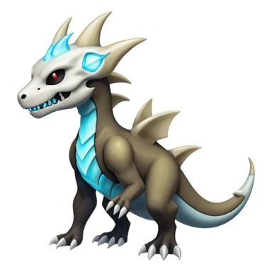 Shiny Bioluminescent Evil Glowing Ethereal Eldritch Marowak-Duskull-Darkdramon-fusion sticker