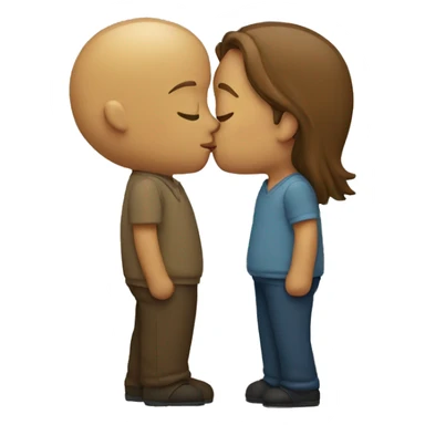 two people kissing sticker