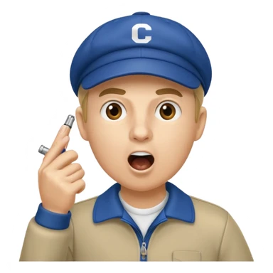 A coach with a cap and whistle, shouting instructions energetically. sticker