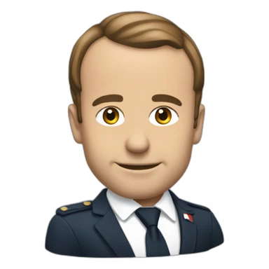 macron sur une fusée sticker