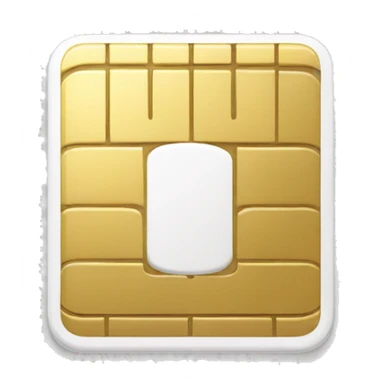 SIM Card white and gold less details sticker