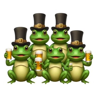 all the bufo drinking a beer sticker