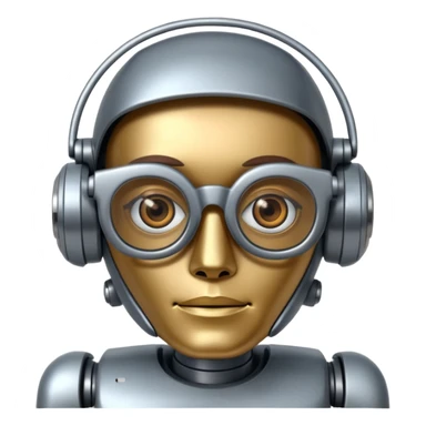 This robot 🤖 with this glasses 😎 sticker