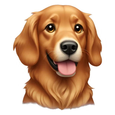 Red golden retriever sticker