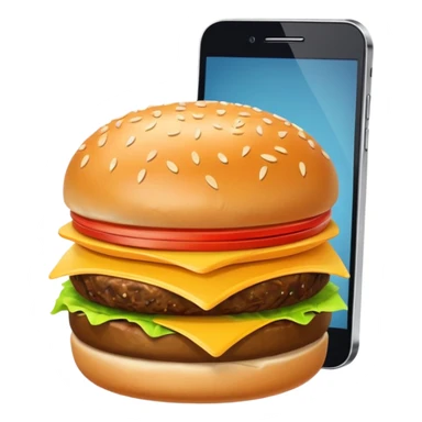 hamburguer in a phone sticker