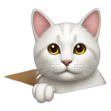 cat from gift box sticker