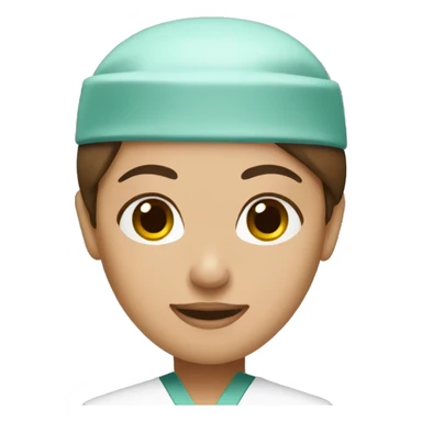 Brown haired female surgeon sticker