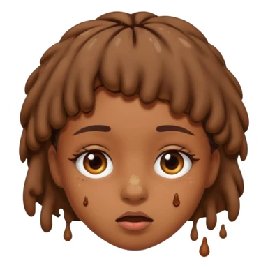 Girl with poop on her head sticker