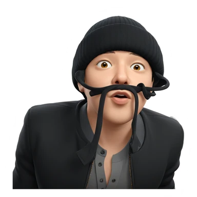 curious boy in a hat sticker