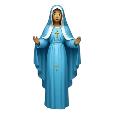 Virgin mary blue clothes sticker