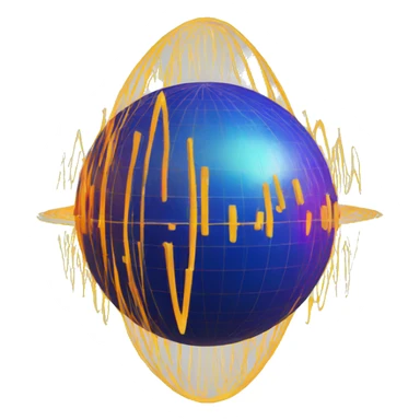 sphere emitting sound waves sticker