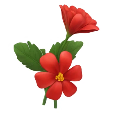 red flor de maga flower sticker