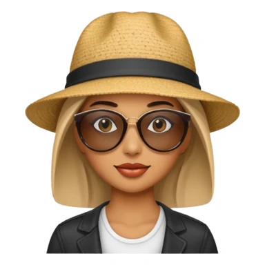 women with hat and sunglasses sticker