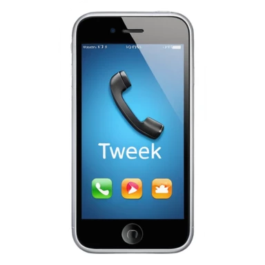 Phone with Tweekerphone logo on it sticker