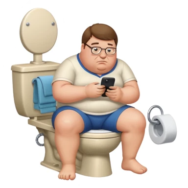 can you do  Peter Griffin sitting on the toilet playing on his phone sticker
