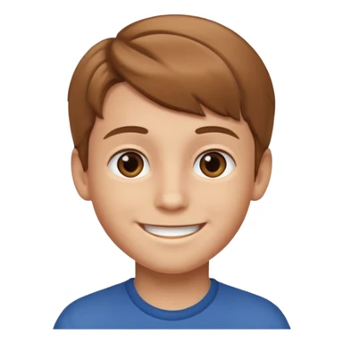 A boy smilling sticker