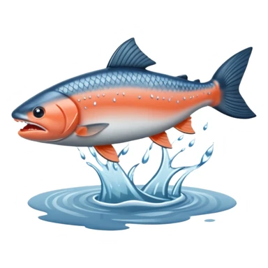 salmon flopping around on land sticker