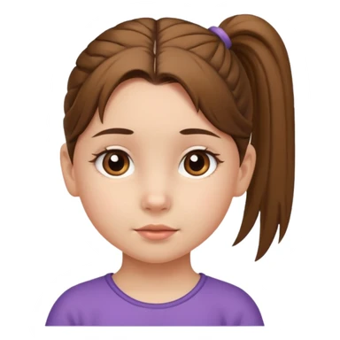 una chica pequeña con una cola de caballo sticker