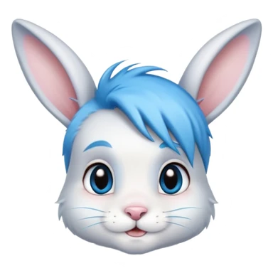pretty easter boy bunny with blue hair sticker