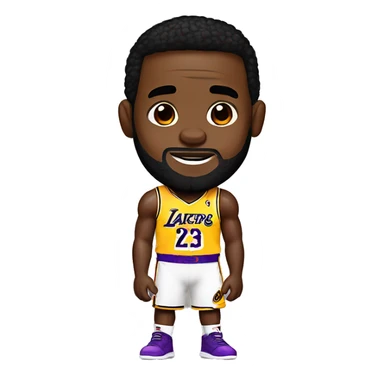 Lebron James in a laker jersey sticker