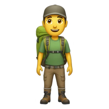 Trekking man sticker