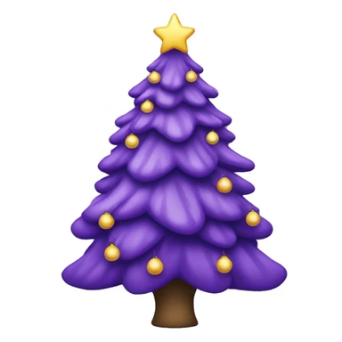 Purple Christmas Tree sticker