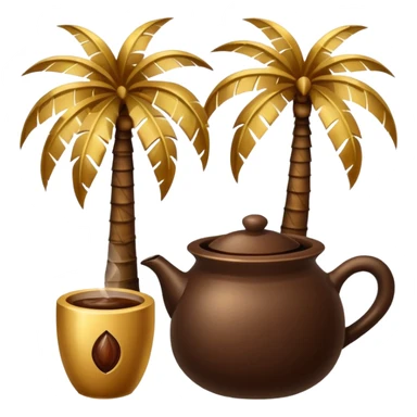 Saudi coffee, palm tree, dates sticker