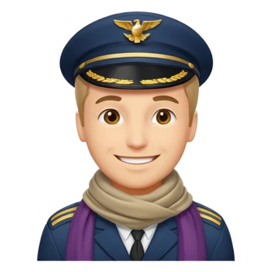 Pilot with scarf 
 sticker