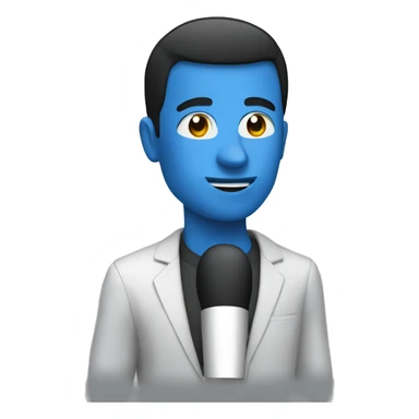 Speaking into mic on shoulder  sticker