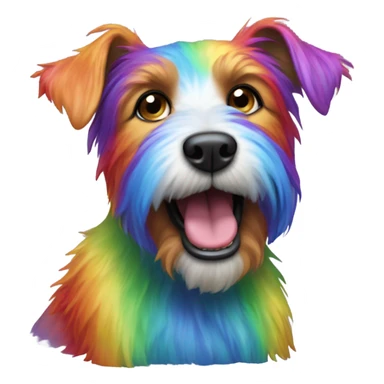 Rainbow terrier  sticker