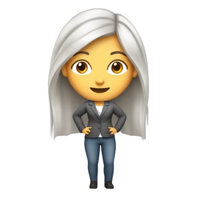 maestra con cabello rubio con café en pants gris  sticker