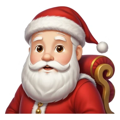 d'Eco de noël avec le père noël sur son traineau sticker