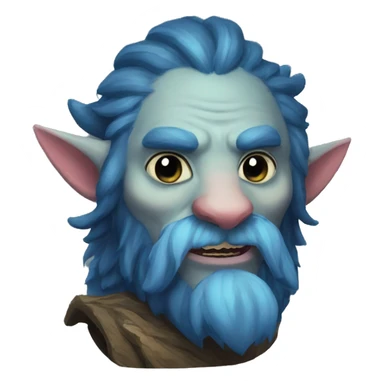 Spectral giant firbolg blue tongue sticker