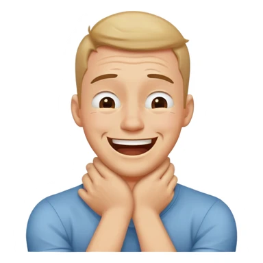 Arms crossed holding neck laughing crying guy sticker