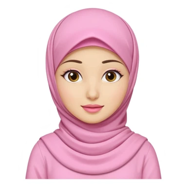 wanita hijab pink baju putih lagi skincare sticker
