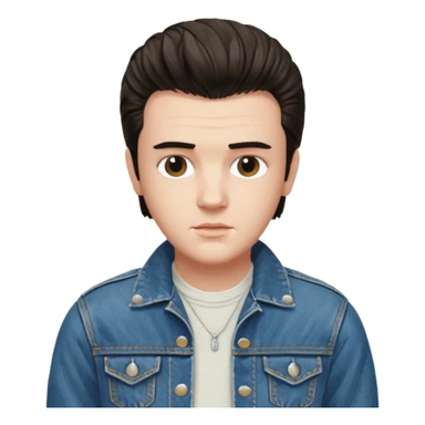 steve from stranger things, elvis hair style sticker