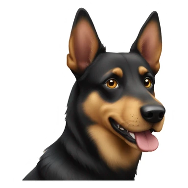 australian kelpie german shepherd mix dog sticker