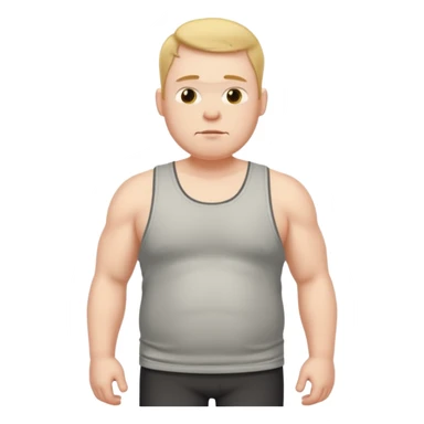 skinny fat man sticker