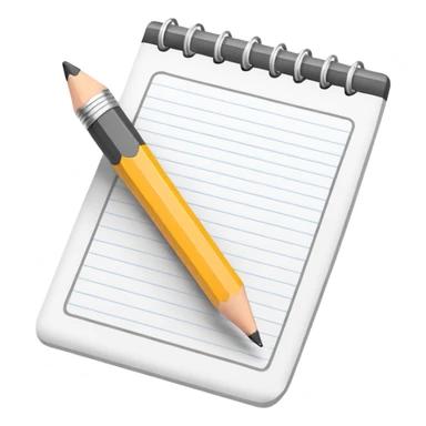 a pencil and paper sticker